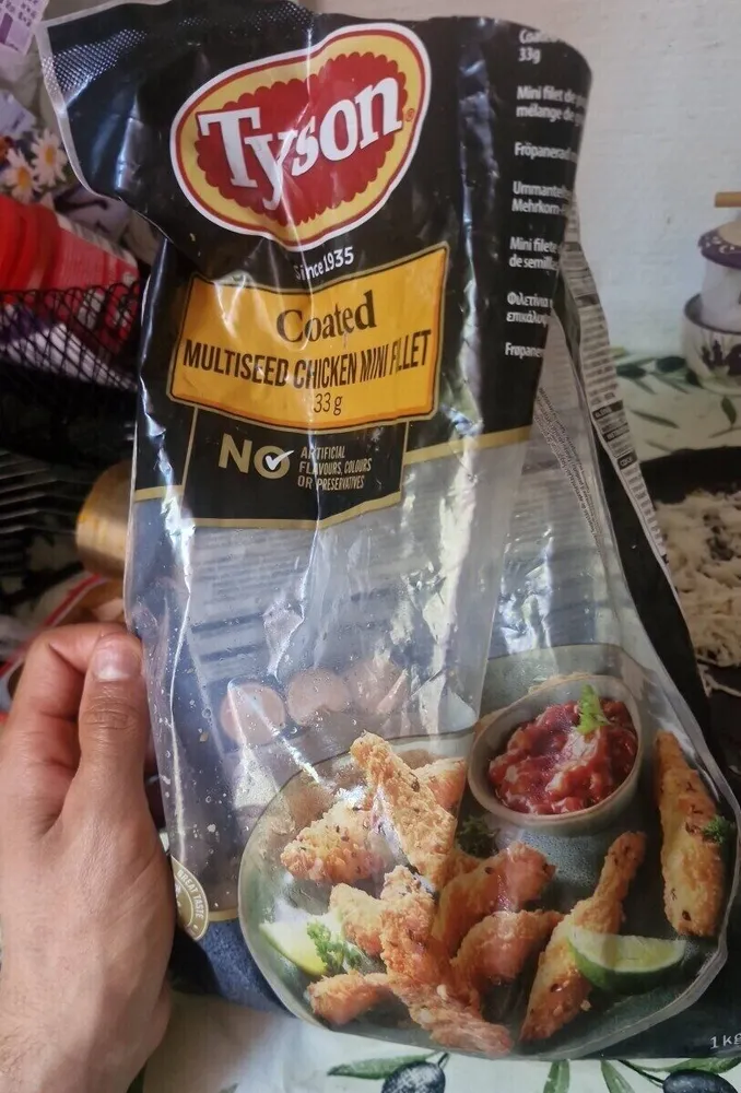 Coated multimédia chicken mini filet