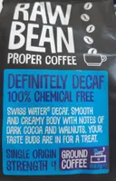 Raw bean proper coffee