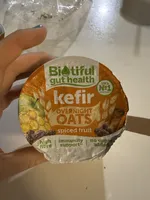 Kefir overnight oats spiced fruit