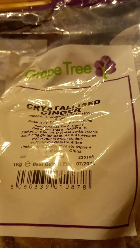 Crystallised ginger