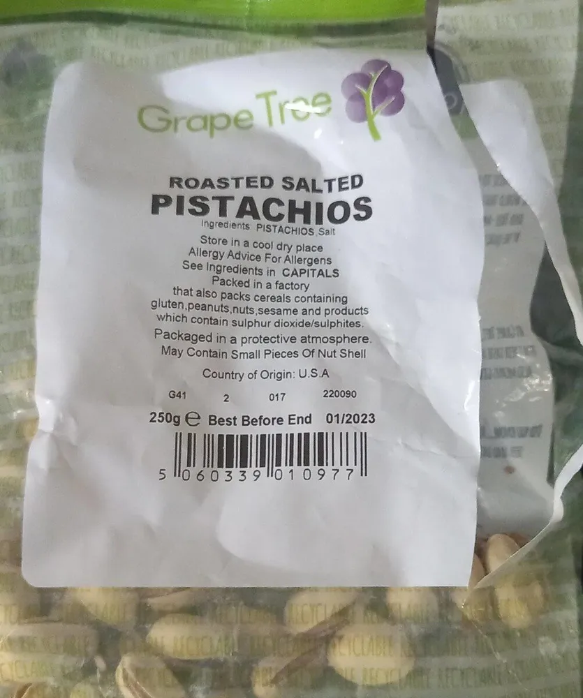Roasted salted pistachios