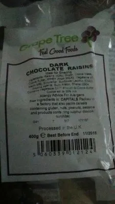 Dark chocolate raisins