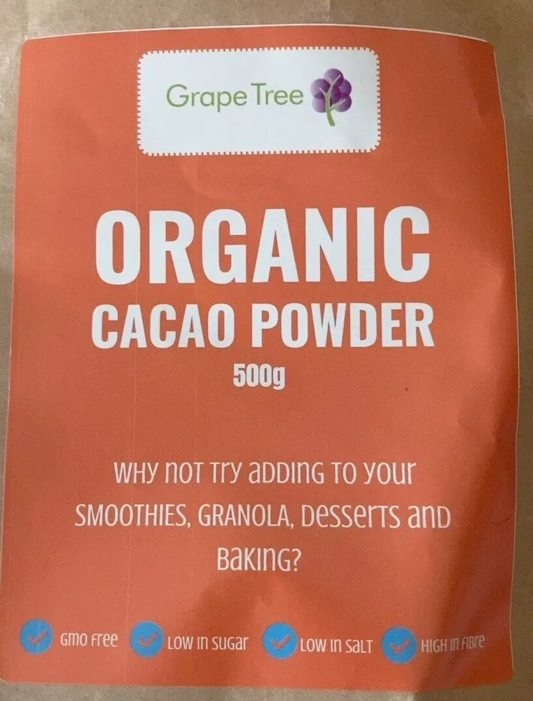 Organic cacao powder