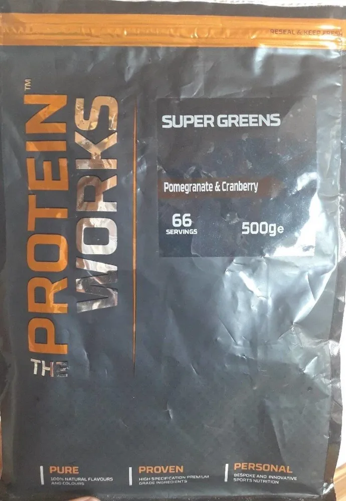 Super greens pomegranate cranberry