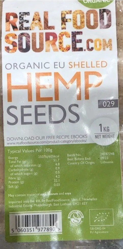 Organic EU shelled Hemp seeds