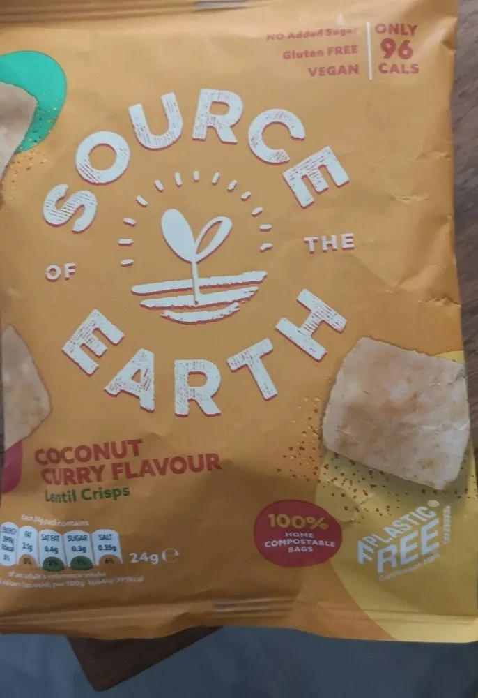 Coconut curry flavour lentil crisp