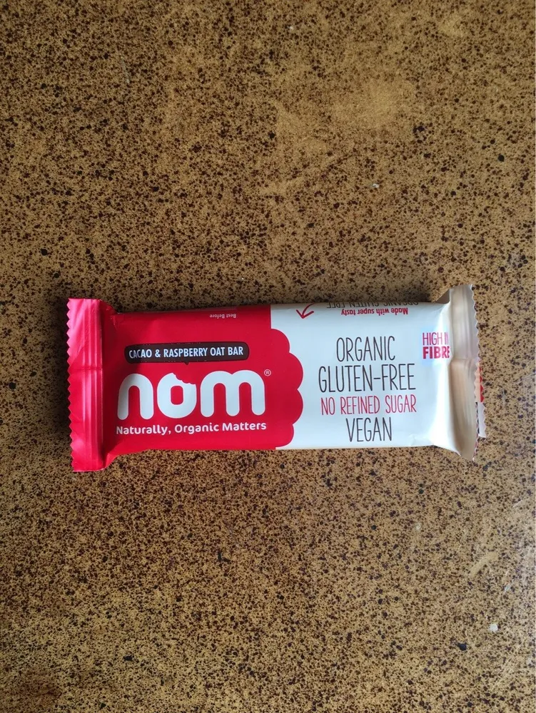Nom Foods Organic Cacao Raspberry Bar