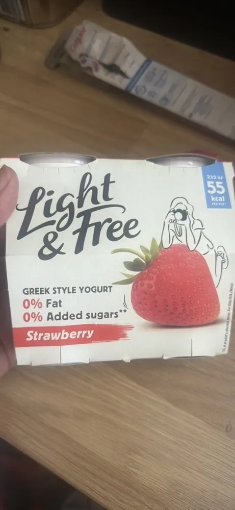 Light & Free delicious Strawberry Greek Style Yoghurt