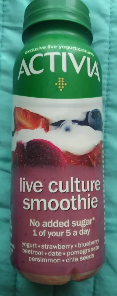 Activia, live culture smoothie