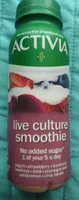 Activia, live culture smoothie