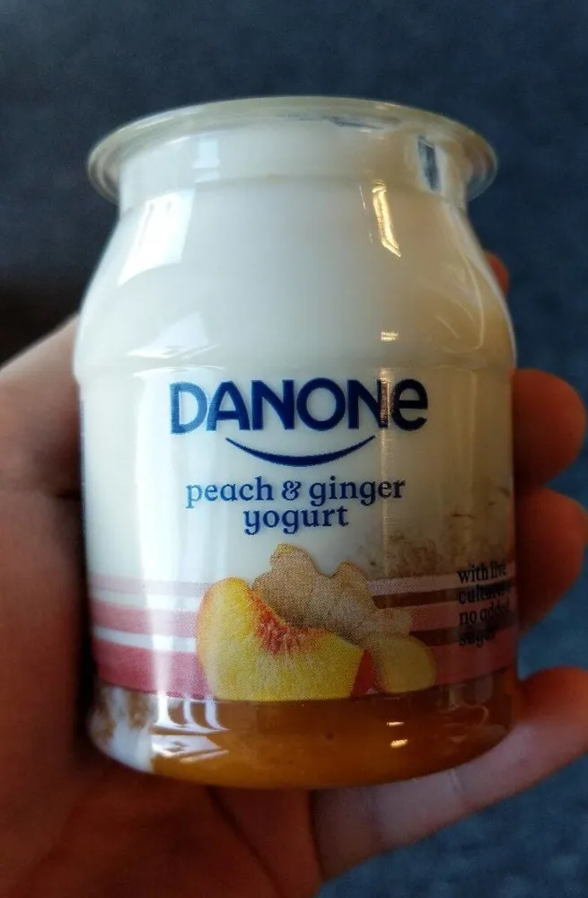 Peach and ginger yoghurt