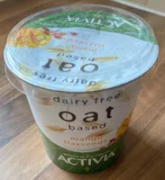 Dairy free oat based mango flaxseeds