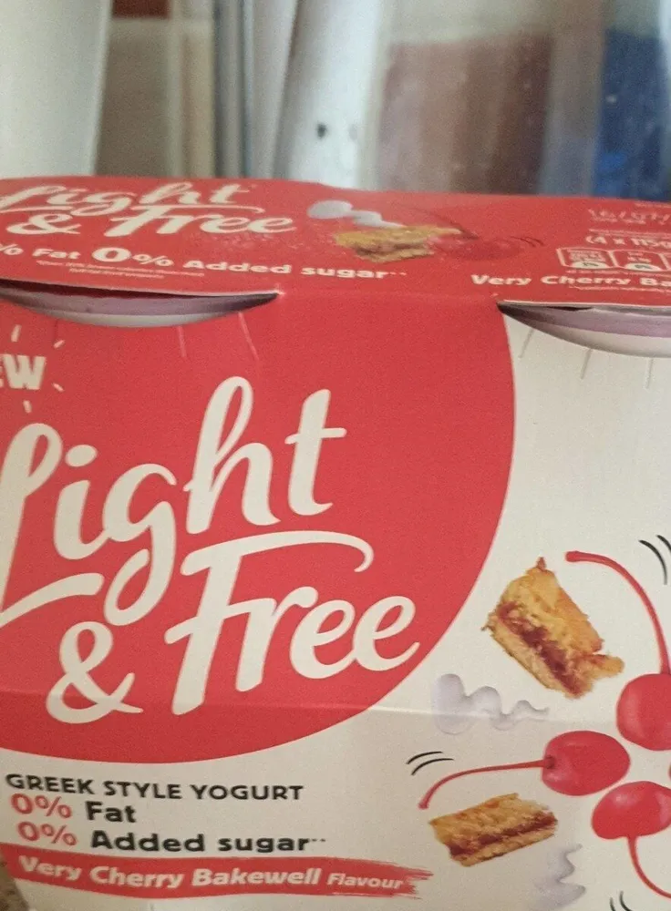 Light and free greek style joghurt very cherry bakewell