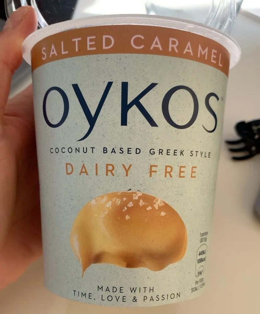 Coconut based greet style yogurt salted caramel