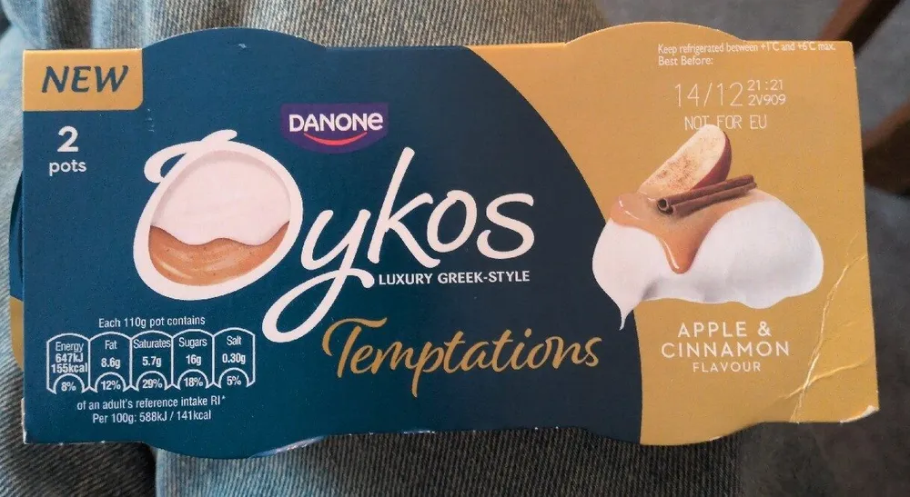 Apple And Cinnamon Flavour Greek Style Yoghurt