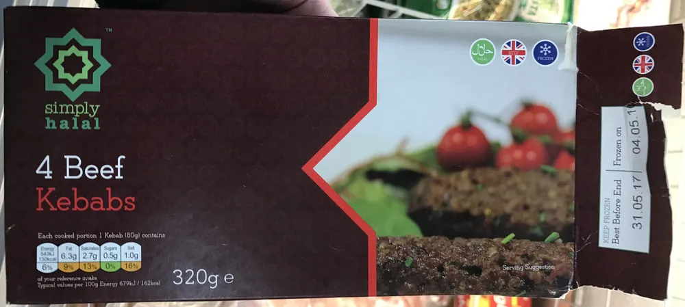 4 Beef Kebabs