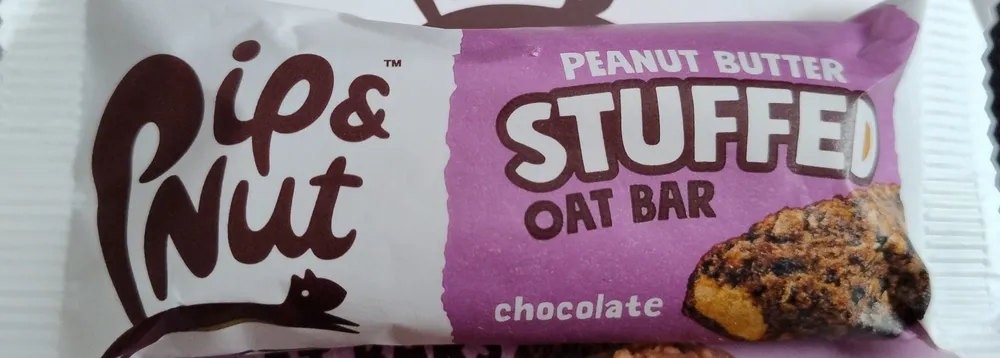 Peanut Butter Stuffed Chocolate Oat Bar