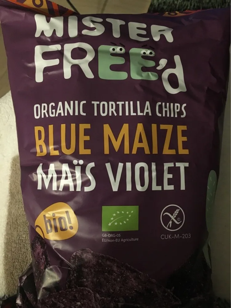 Organic tortilla chips Maïs violet