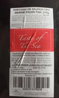 Portion de saumon cru mariné façon thaï