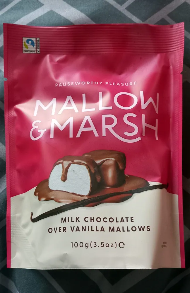 Milk chocolate over vanilla mallows