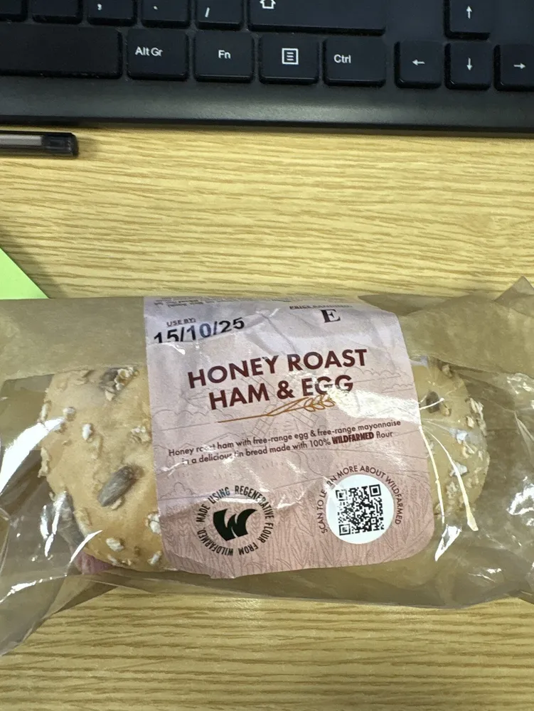 Honey Roast Ham & Egg Sandwich