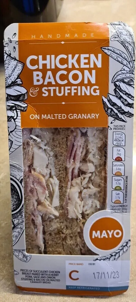Chicken Bacon Stuffing Sandwhich