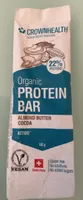 Organic protein bar almon butter cocoa