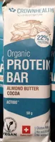 Organic protein bar almond butter coca