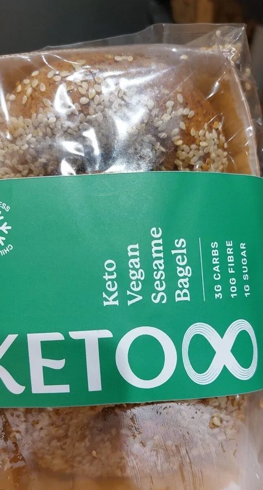 Keto vegan sesame bagels
