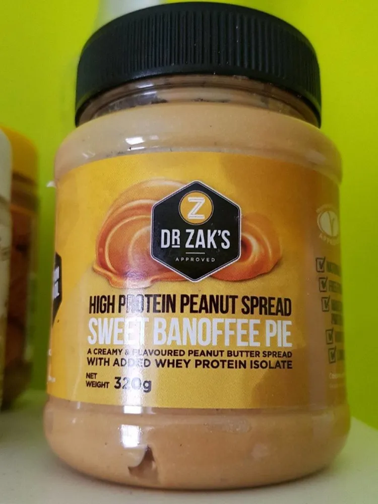 High protein peanut spread sweet banoffee pie