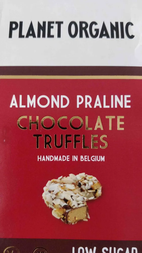 Almond praline chocolate truffles