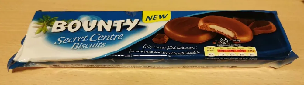 Bounty Secret Centre Biscuits