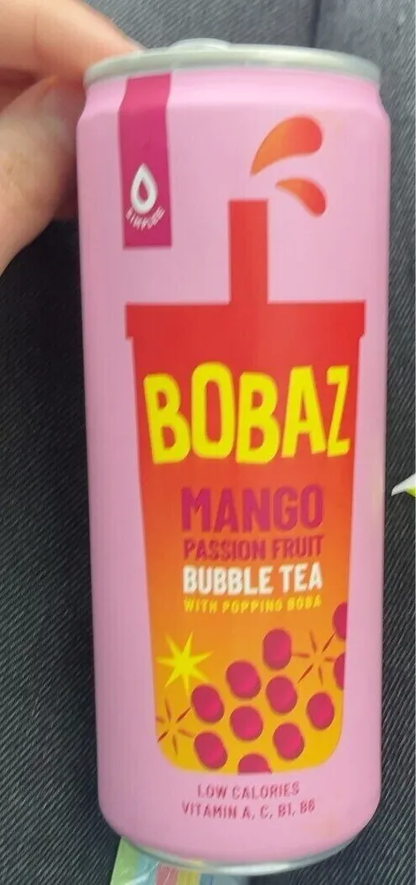 Mango Passion Fruit Bubble Tea Popping Boba