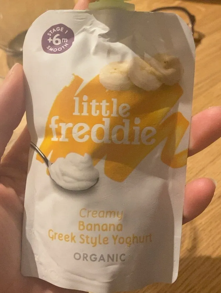 Creamy babana greek style yogurt organic