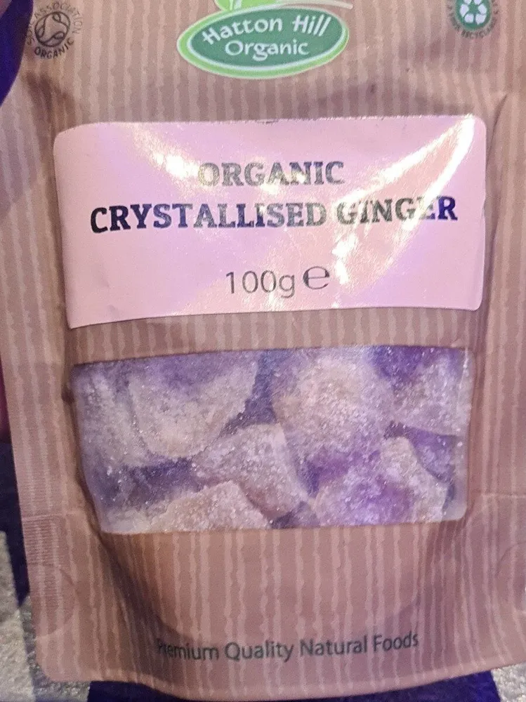 Organic crystallised ginger 100g