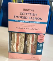 Scottish smoked salmon sandwich