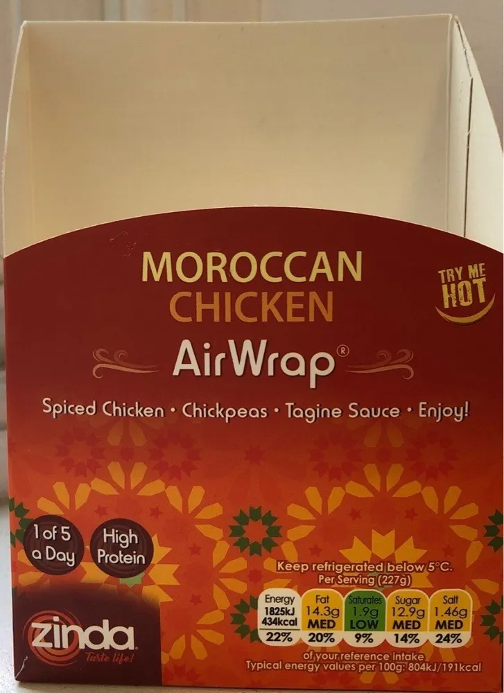 Moroccan Chicken Air Wrap
