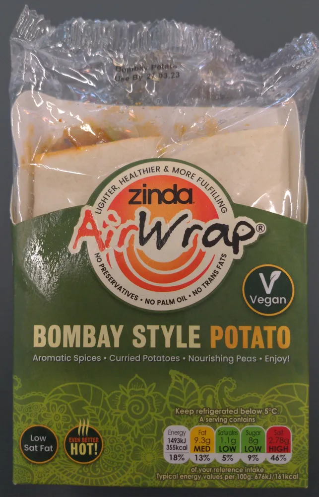 Bombay Style Potato Wrap