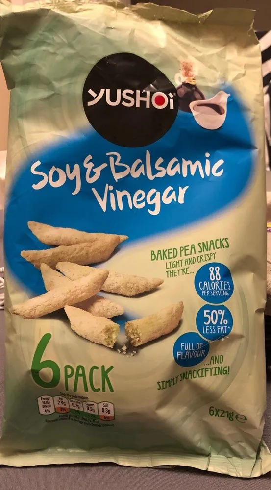 Baked pea snacks soy & balsamic vinegar