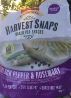 Baked pea snacks