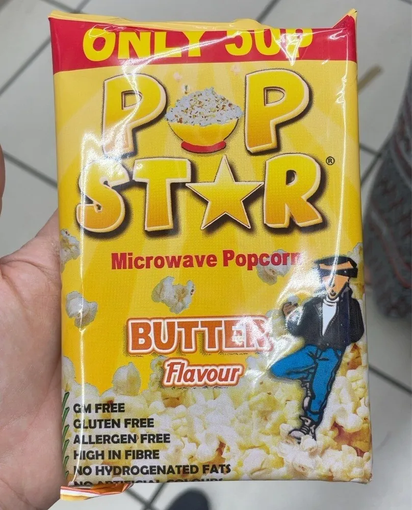 ONLY 50p P P STAR Microwave Popcorn BUTTER Flavour