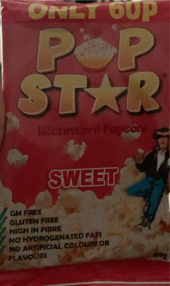 Pop star popcorn (sweet)