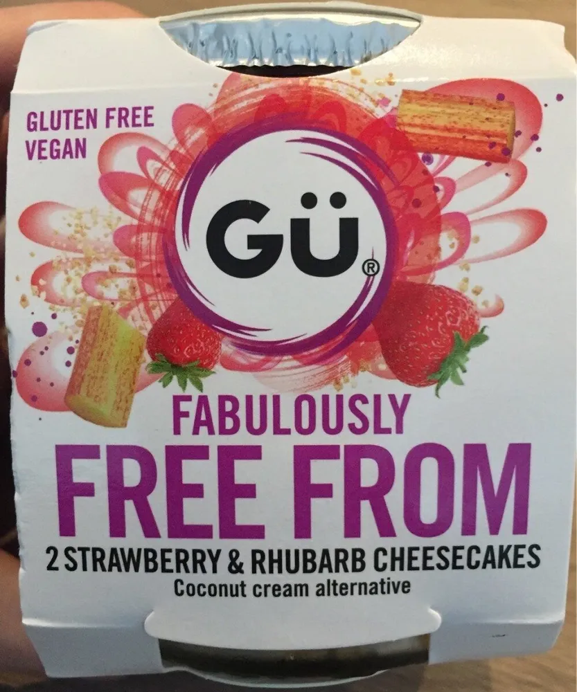 Fabulously Free From 2 Strawberry & Rhubarb Cheesecakes