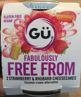Fabulously Free From 2 Strawberry & Rhubarb Cheesecakes
