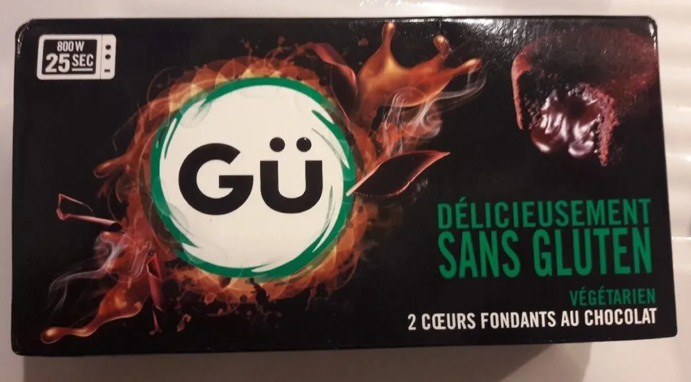 2 coeurs fondant au chocolat végétarien