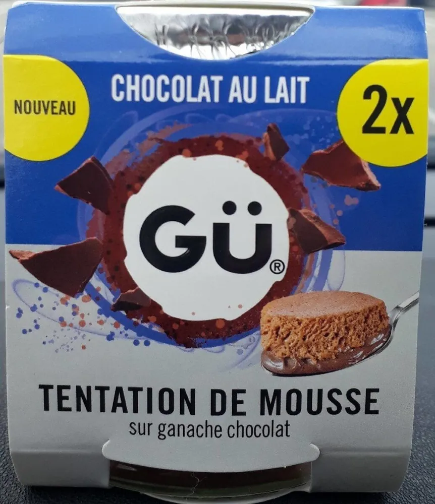 Tentation mousse chocolat au lait sur ganache chocolat