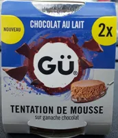 Tentation mousse chocolat au lait sur ganache chocolat