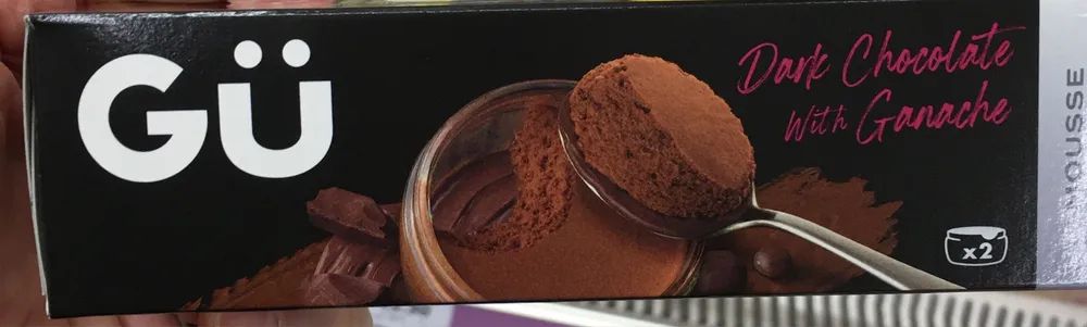 Dark chocolate mousses with ganache