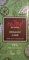 Organic Lime dark raw chocolate