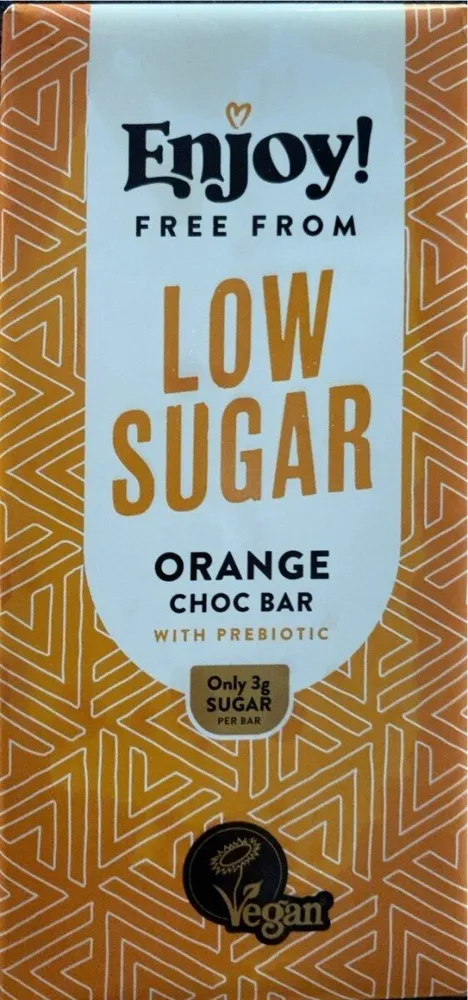 Low sugar orange choc bar
